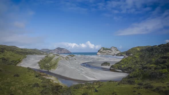 Spectacular beach in New Zealand