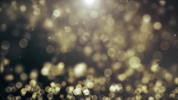 Shimmering Golden Particles