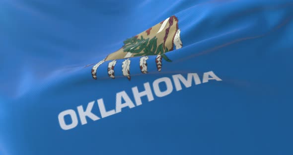Flag of American State of Oklahoma