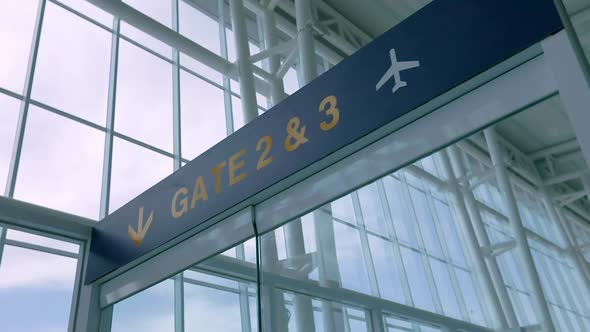 Modern and Clean Airport Gate Terminal Glass Windows