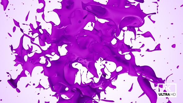 Abstract Purple Paint Splash V5