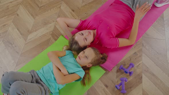 Strict Mother Scolding Lazy Girl During Workout