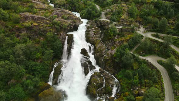 Briksdalsbreen glacier arm of Jostedalsbreen, Briksdalsbre, Norway