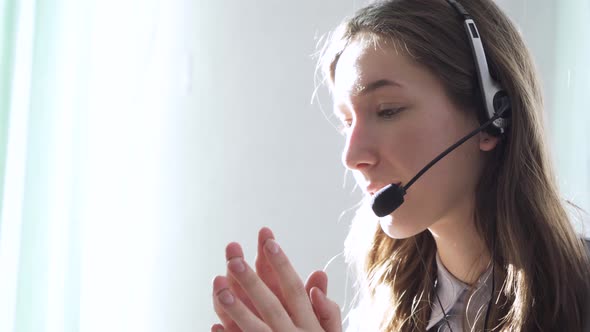 Call Center Woman with Headset