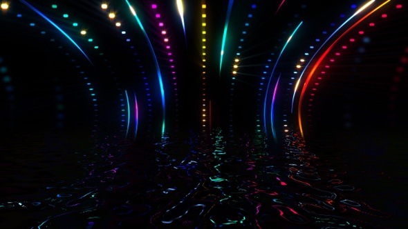 4k Modern Neon Water Lines Background alt
