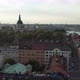 Panoramic aerial flying drone rooftop view of Södermalm - VideoHive Item for Sale