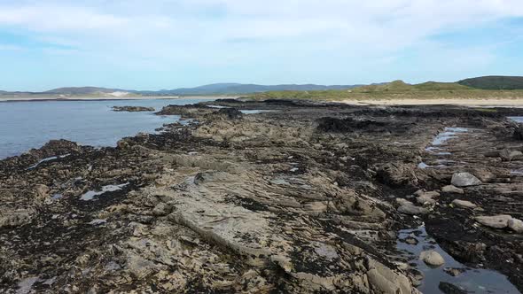 Aerial View of the Reef By Carrickfad at Narin Beach By Portnoo County Donegal, Ireland