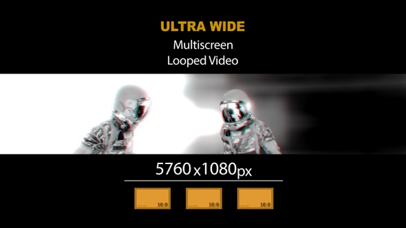 Ultra Wide HD Astronauts Spacial Ligths Rotate 03