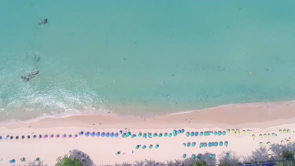 High quality footage.Beautiful sea beach amazing waves Foaming and Splashing on the beach sand