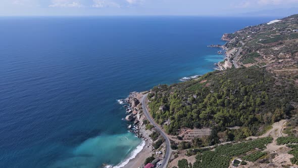 Shore of the Mediterranean Sea : Turkey Mountain Coastline