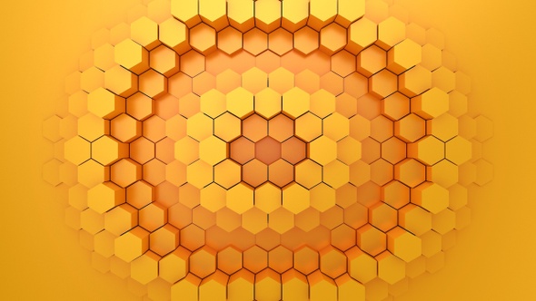 Hexagons Form A Wave