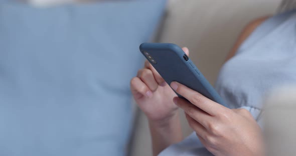 Close up of woman use of mobile phone