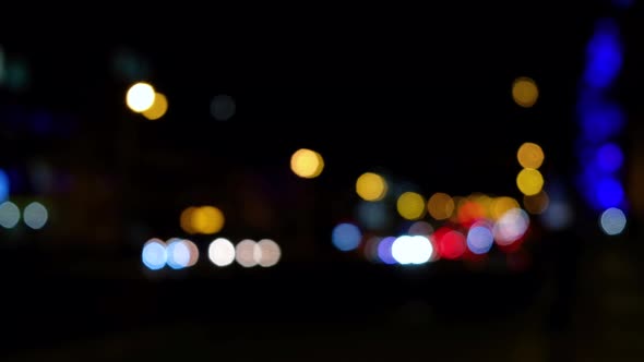 Defocused Lights of City Traffic