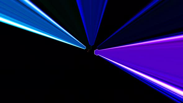 3D Abstract shining bright lines set wave, colorful, black background