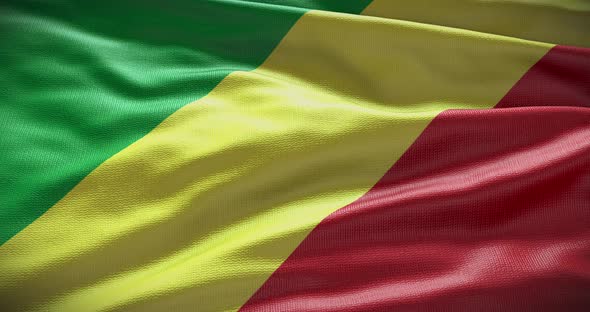 Congo Republic national flag background motion graphic looped