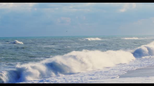 Stormy waves of the Ocean