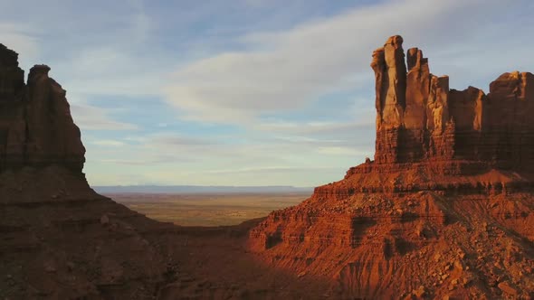 Flying over an amazing rock formation