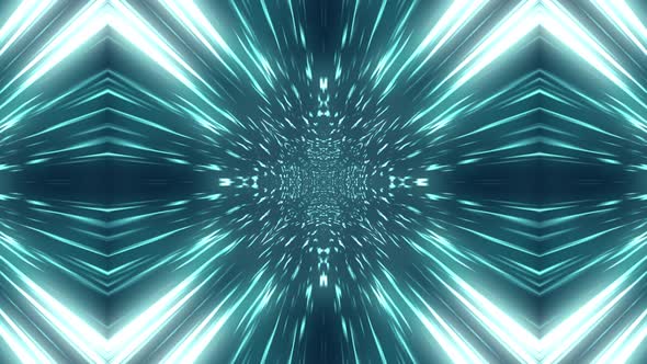 Blue Abstract Sci Fi Tunnel Background