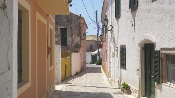 Old Narrow Streets Of Small Greek Mountain Village 7