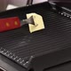 black cast iron grill is brushed with a lump of butter and a plastic brush - VideoHive Item for Sale