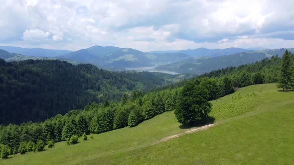 Ceahlau National Park In Romania, Aerial View