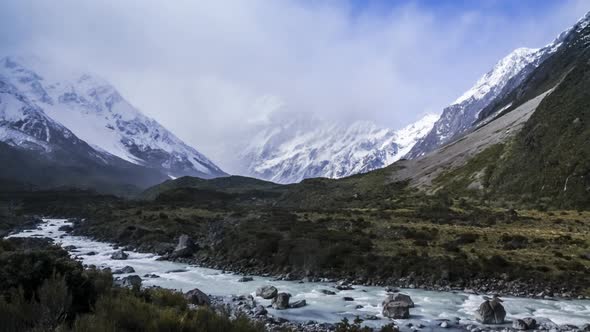 Mount Cook New Zealand timelapse