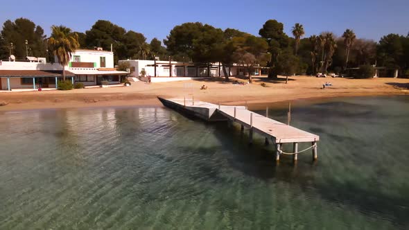 Cala Pada beach in Ibiza, Spain