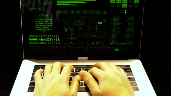 Hands'S Hacker Using Laptop