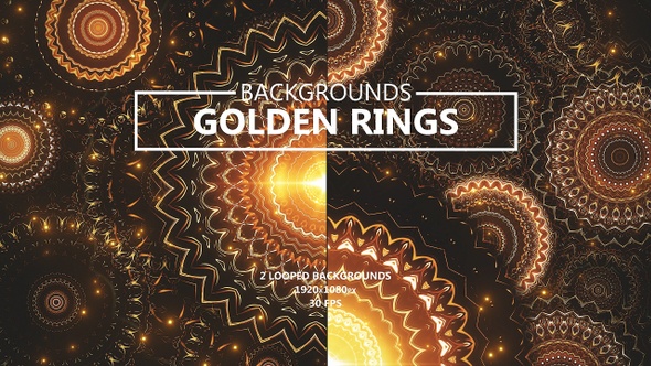 Golden Glitter Rings