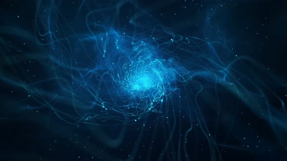 Blue Space Wormhole Travel Motion Loop Background