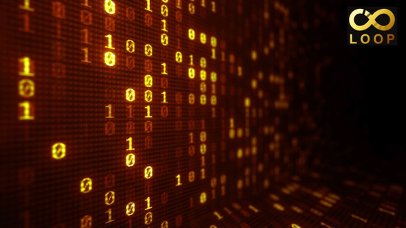 Binary Code Stream Gold alt