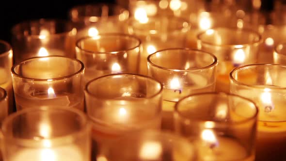 Close Up Background Of Candles