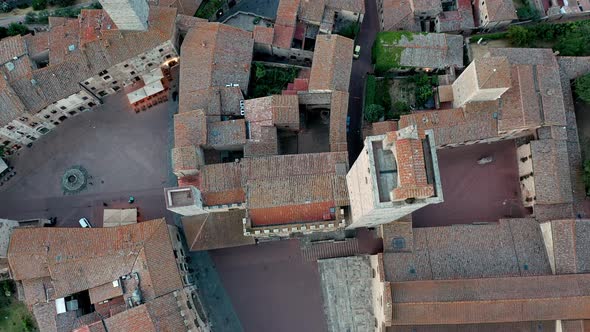 Aerial view of San Gimignano, Tuscany