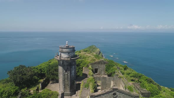 Lighthouse in Cape Engano. Philippines, Palau Island