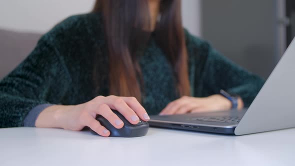 Entrepreneur business woman working on laptop computer at home during lockdown in 4k video