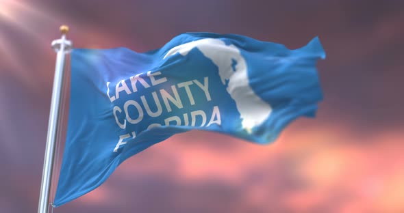 Lake County Flag, Florida, United States
