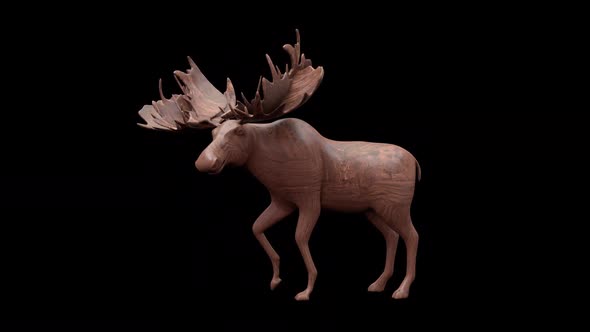 Wood Toy Moose