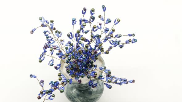 Decorative Ceramic Vase on White Background 