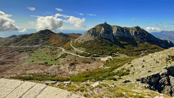 View From the Top of the Lovcen Mountain Where the Tomb of the Mausoleum of Peter II Petrovic Njegos