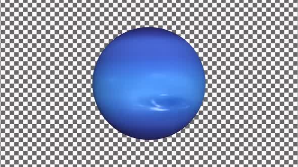 Neptune Rotating Planet With Alpha  4K alt