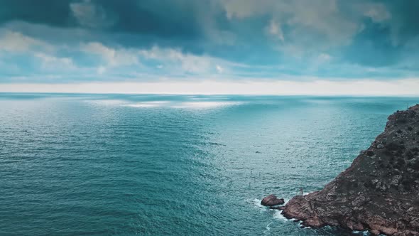 Aerial View of the Impressive Limestone Cliffs