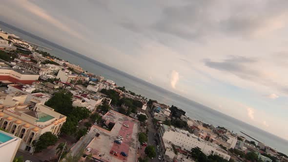 Aerial View of Playa Del Carmen Mexico