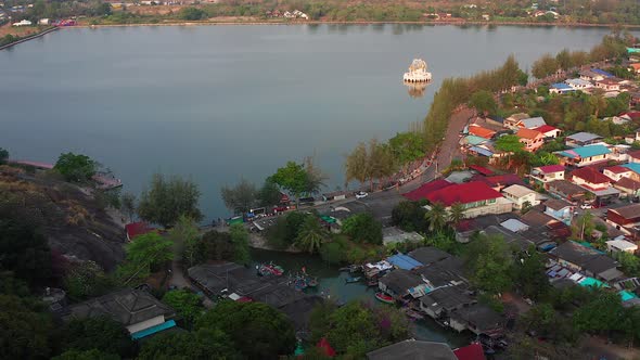 Big Buddha Over the Khao Tao Reservoir in Hua Hin in Prachuap Khiri Khan Thailand