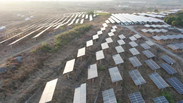 Solar power station in montain