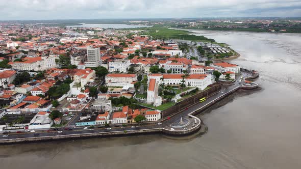 Sao Luis Maranhao at Northeast Brazil. Landmark of historic city.