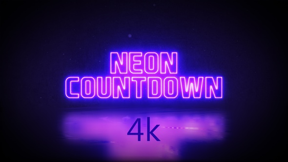 4k Neon Countdown