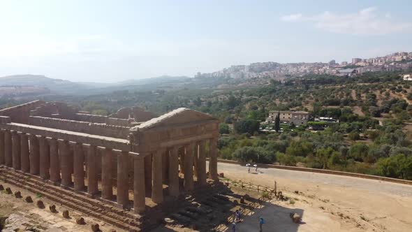 Ruins Of The Temple Of Concordia In The Valley Of Temples A UNESCO World Heritage Site In Agrigento,