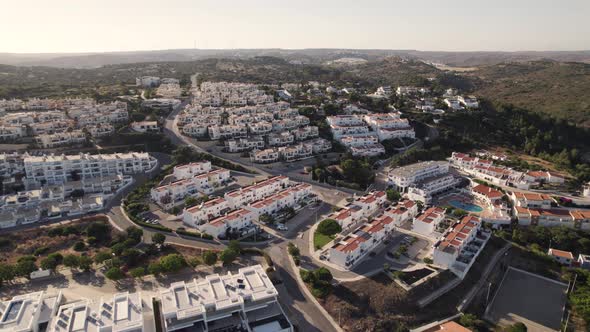 Residential area of Salema, Algarve, Portugal. Holidays real estate concept