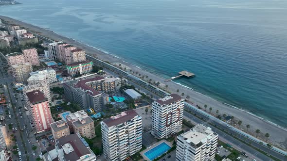 Mahmutlar Aerial view 4 K Turkey Alanya