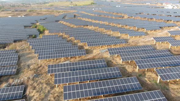 Solar power station in montain